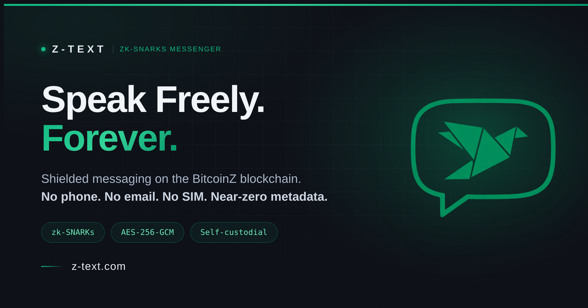 Z-TEXT - Official BitcoinZ Wallet